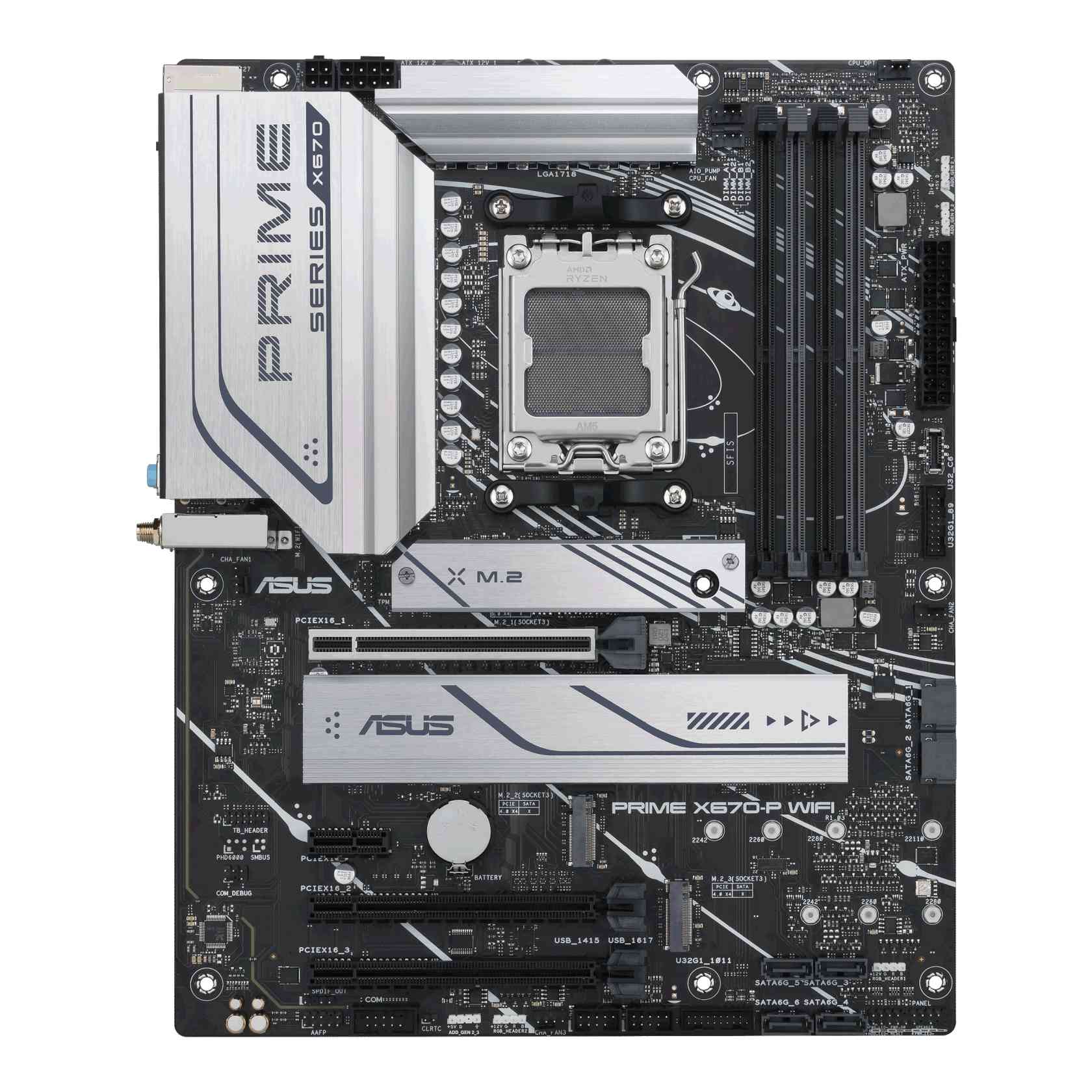 ASUS PRIME X670-P WIFI / TARJETA MADRE ATX SOCKET AM5 / 4X DDR5 6400MHZ (OC) / 1X DP, HDMI / PCI.E 5.0